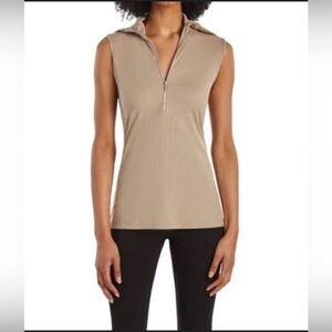 Capsule 121 Sleeveless  Zip-Front Tunic in Taupe